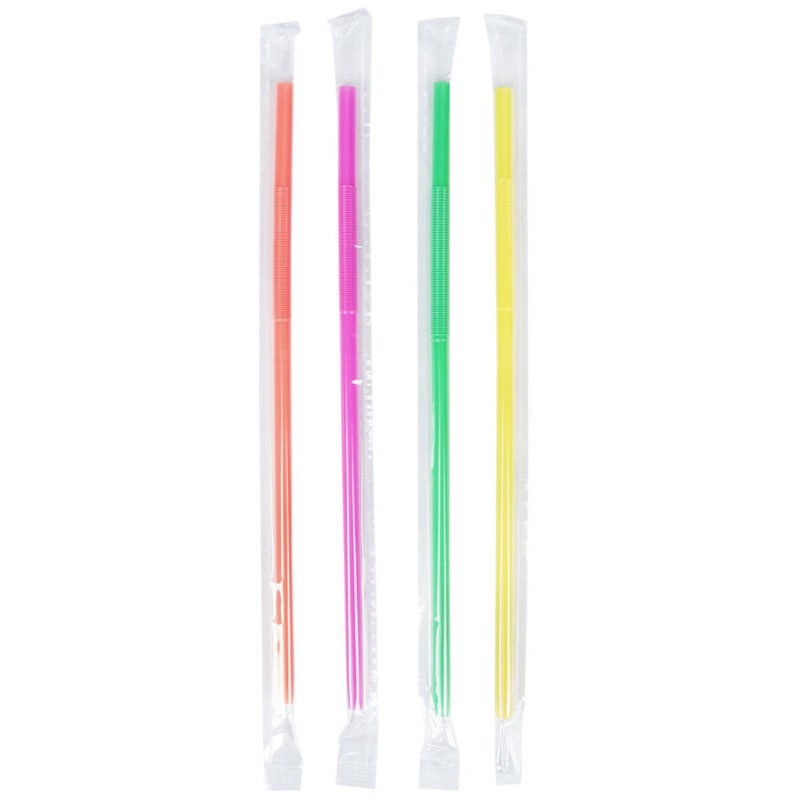 Bendable Crazy Party Straws Jumbo Neon Bendy Straw 8 3/4 Etsy