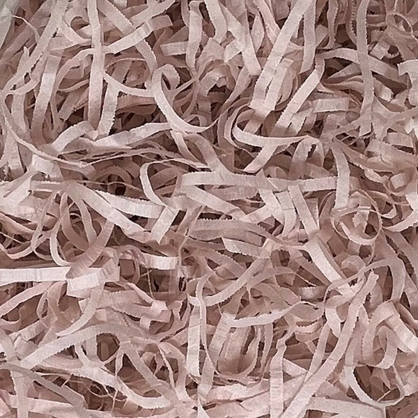 Dusty Pink Tissue Paper Shred 2oz Shredded Wedding Gift Box Easter Basket Grass Filler Party Bermuda Sand Pale Mauve Vintage Faded Rose