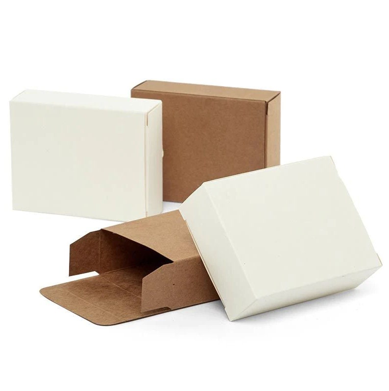 5 Kraft Soap Gift Boxes 3 1/2'' X 2 3/4'' X 1 1/8'' eco friendly image 3