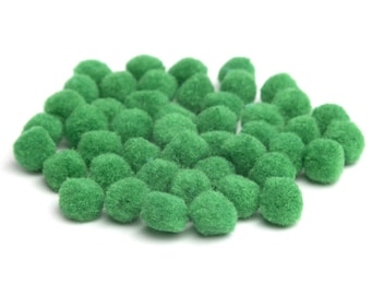 Pompones verdes de 1,9 cm (3/4"), paquete de 45, 1,9 cm (0,75"), manualidades para niños, manualidades artísticas, tarjetas, álbumes de recortes, manualidades de papel
