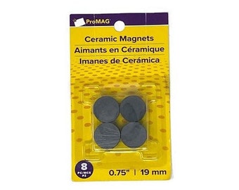 Promag Round Magnets 3/4 Inch (19mm) 52ct DIY Craft Household Projects ...