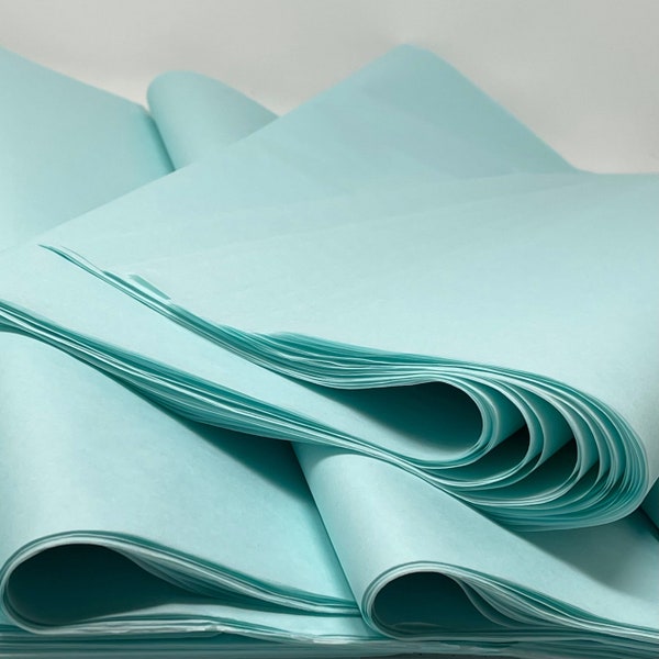 Lt Blue Tissue Paper 10-20 Sheets 20" X 30" Matte Premium Soft Light Pastel Baby Pale Blue Gift Wrap Pom eco-friendly