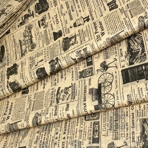 Newsprint Tissue Paper 20" X 30"  5-10 sheets Vintage Times Premium Gift Wrap Decoupage Gift Wrap Pom eco-friendly