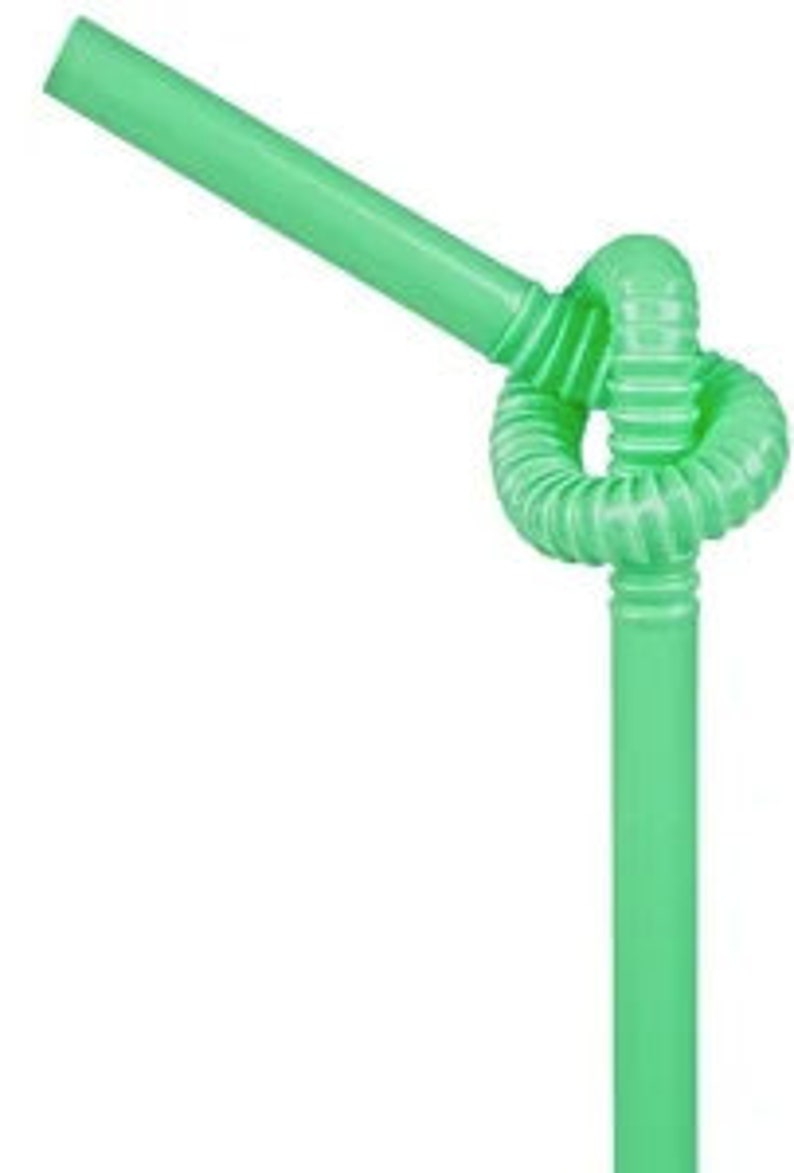 Bendable Crazy Party Straws Jumbo Neon Bendy Straw 8 3/4 Etsy