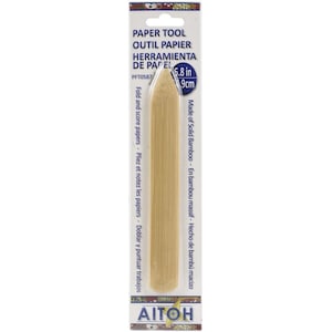 Aitoh Bamboo Bone Folder 5.7&quot; Fold Score Crease Tool Burnish Papercraft Card Making Scrapbook Book Binding 100% Renewable & Vegan Friendly