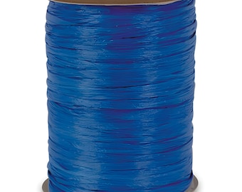 Cinta de rafia de rayón mate azul cobalto de 100 yardas Berwick Wraphia para envolver regalos, ganchillo, punto, manualidades y arreglos florales ecológicos.