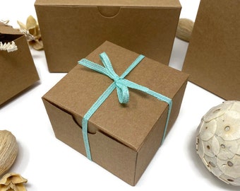 5 Kraft Gift Boxes 3X3X2 Favor Tuck Top Lid eco friendly