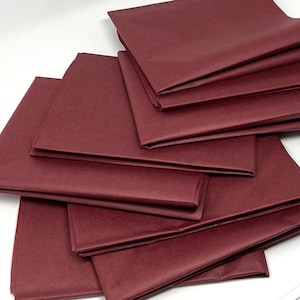 Mulberry Tissue Paper 10-20 Sheets 20&quot; X 30&quot; Matte Premium Spiced Neutral Marsala Maroon Wine Burgundy Gift Wrap Pom eco-friendly