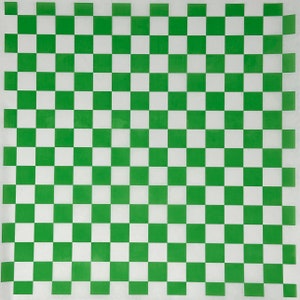 Green Checked Deli Sheets 12" x 12" Deli Paper Food Wrap Liner Nostalgic Retro Dry Wax Paper Arts Crafts Bakery Party Picnic Sandwich