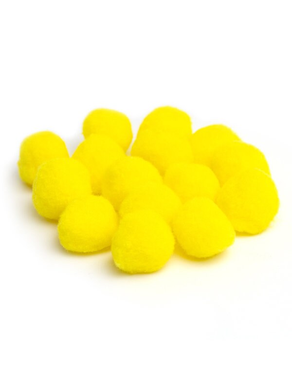 Yellow 1.5" Pom-Poms, 15 Pack Cousin Kids Crafts DIY Art Card Making Scrapbook Papercraft Party