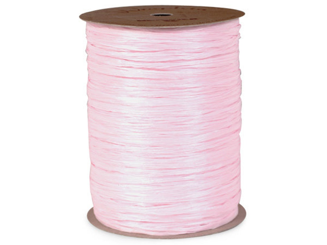 Pink Raffia Ribbon 100 Yds Berwick Wraphia Natural Rayon Matte Etsy