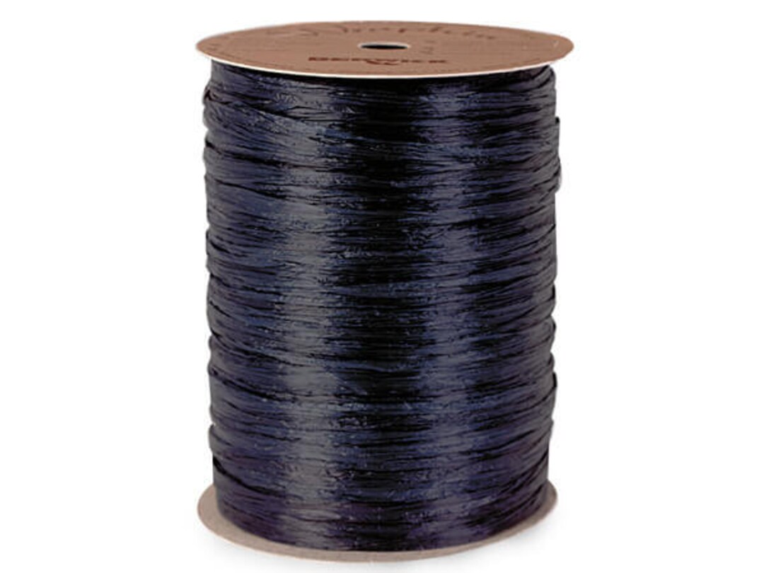 Navy Raffia Ribbon 100 Yds Berwick Wraphia Natural Rayon Matte Colored ...