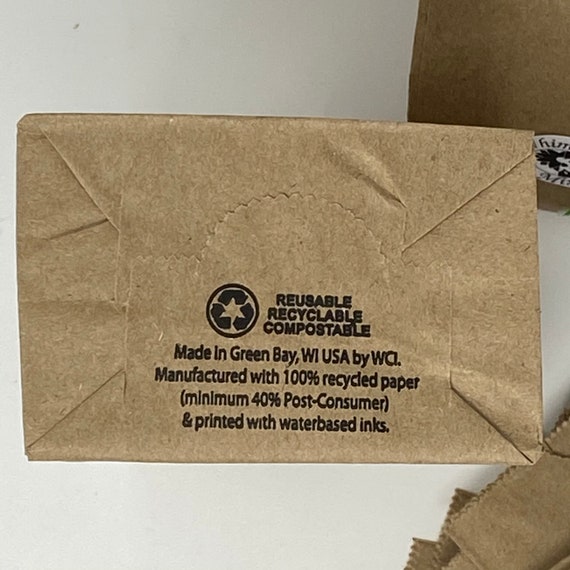50ct Blank Brown Bags + return shipping label