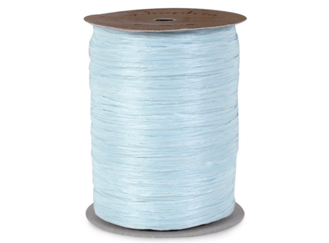 Lt Blue Raffia Ribbon 100 Yds Berwick Wraphia Natural Rayon Matte ...