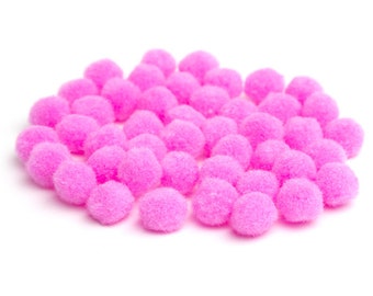 Pompones rosas de 1,9 cm (3/4"), paquete de 45, 0,75 pulgadas (1,9 cm), manualidades para niños, manualidades de papel, tarjetas, álbumes de recortes, Barbie