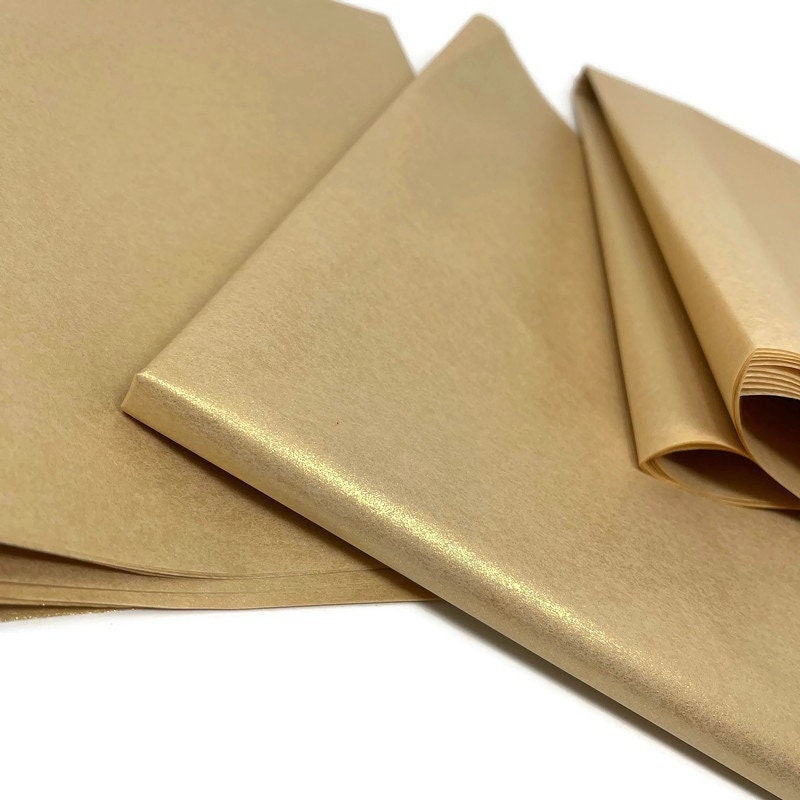 Rose Gold Metallic Tissue Paper Sheets, Bulk Rose Pink Gold Tissue