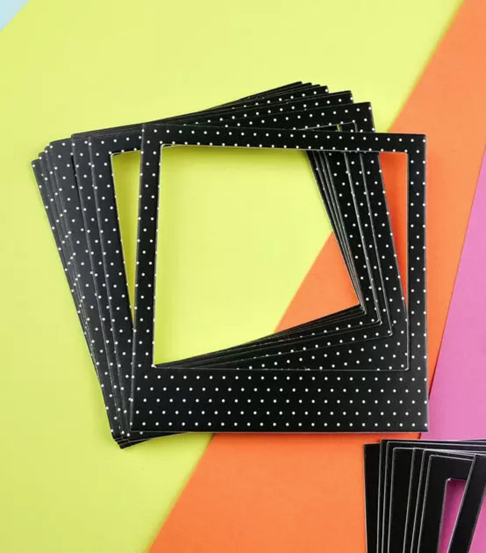Cardstock Frames 8 PK Black Polka Dot Paper Borders Park Lane Etsy