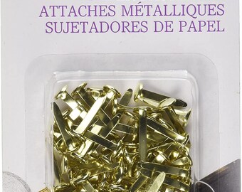 Mini Paper Fasteners Small Decorative Paper Fasteners Craft Vintage Brad Fasteners for DIY Crafts Drawers Decorative 80 Pieces Metal Brad Fasteners with Pull Rings