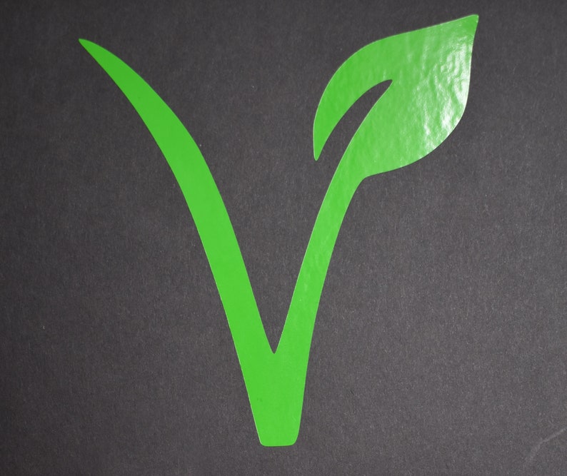 Vegan Decal Vinyl Sticker Vegan V Symbol Bumper Sticker Etsy
