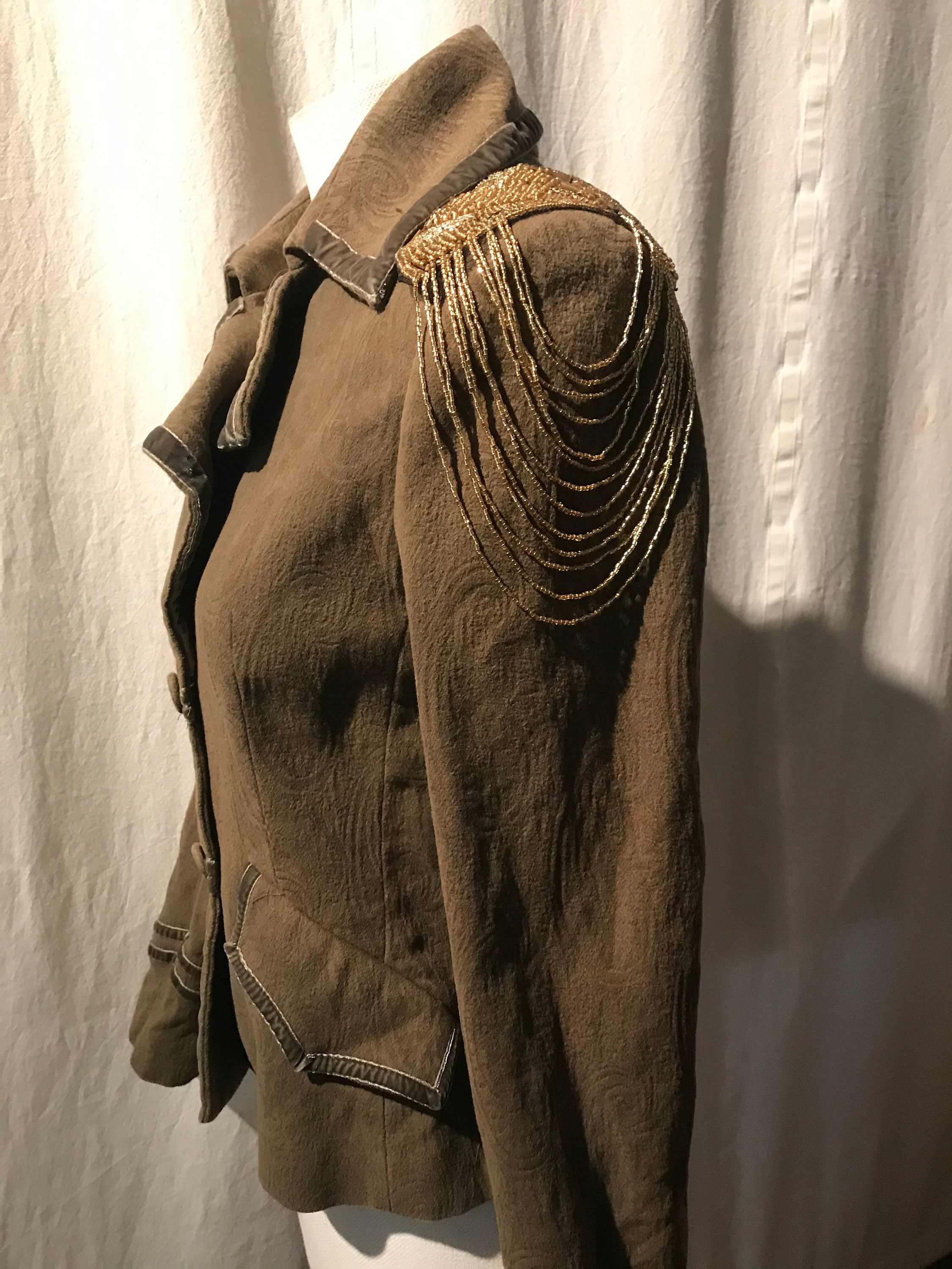 Vintage Military Green jacket with Medusa patch by Versace and Etsy