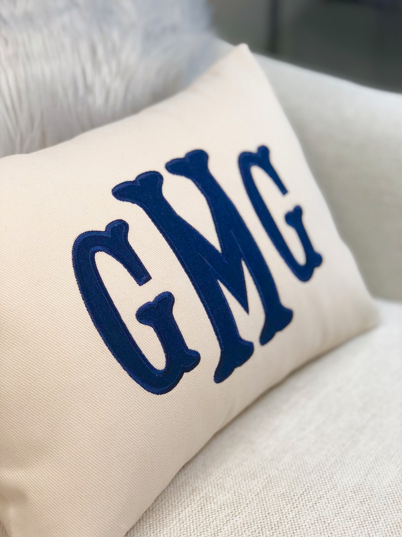 Monogram Pillow Throw Pillows Dorm Pillows Custom Pillow Etsy