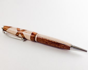 Hand crafted segmented wooden pen