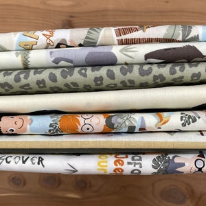 COTTON Bundles - 7 fabric 1/2 yard pieces - Safari Kids