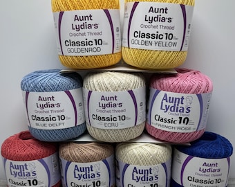Cotton Crochet Thread - Classic size 10 Crochet Thread - 350 yards