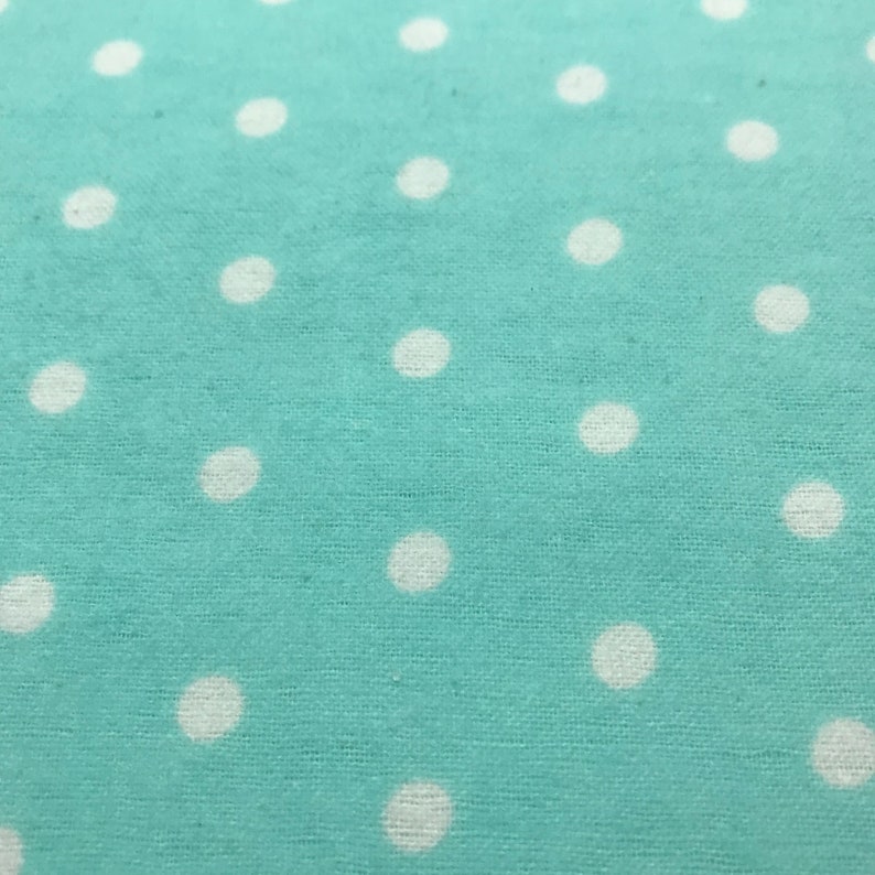 268 Flannel fabric light blue with white polka dots sold by | Etsy