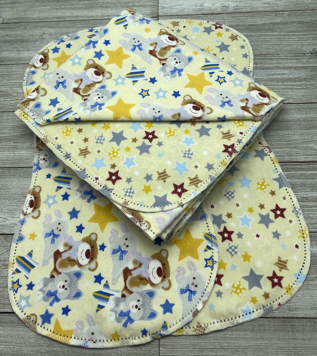 Hemstitch Flannel Baby Blanket Ready to Crochet Around Edges Etsy