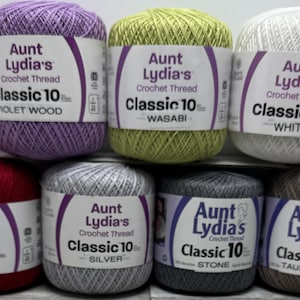 Cotton Crochet Thread - Classic size #10 Crochet Thread - 350 yards