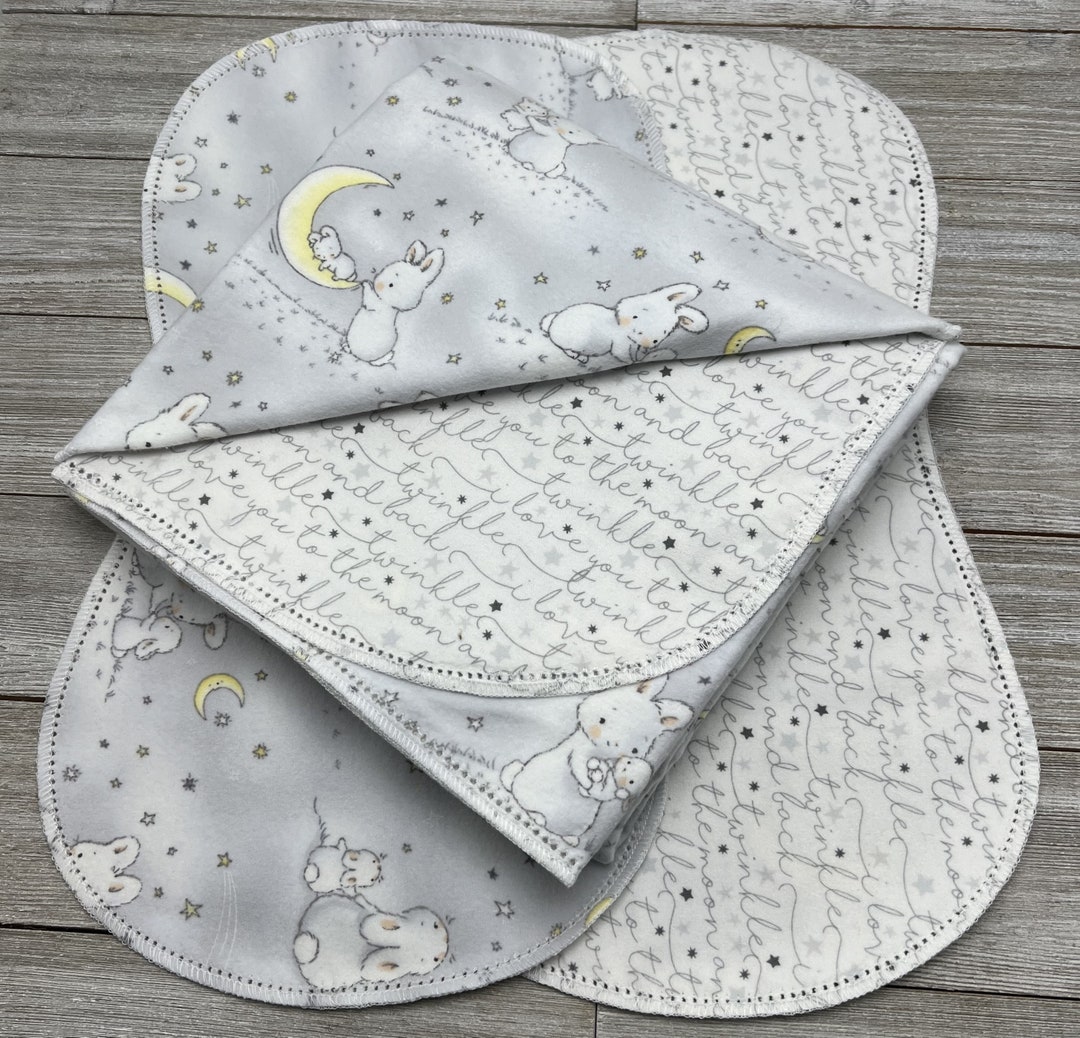 Hemstitch Flannel Baby Blanket Ready to Crochet Around Edges Double