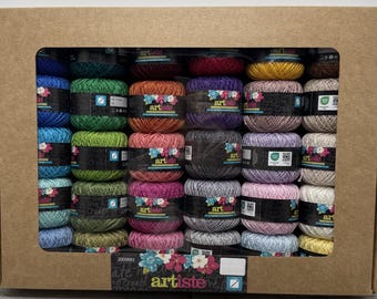 Cotton Crochet Thread - #10 size crochet thread - Large box of small crochet thread 60 yds
