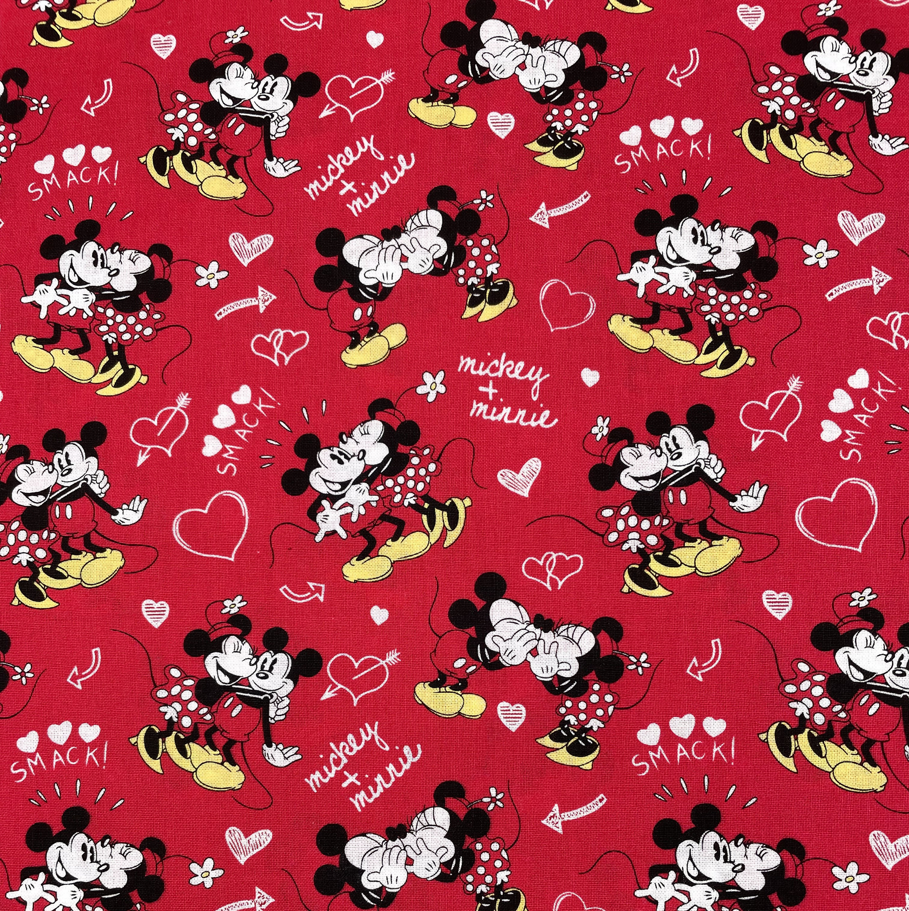 Camelot Fabrics Mickey and Minnie Valentine Fabric to Sew