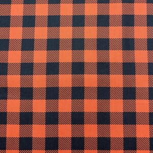 317 COTTON fabric brick red & black buffalo check pattern sold by the yard.