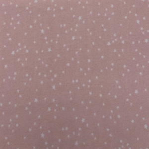 985 Flannel fabric by Riley Blake blush pink background with tiny white stars sold by the yard.