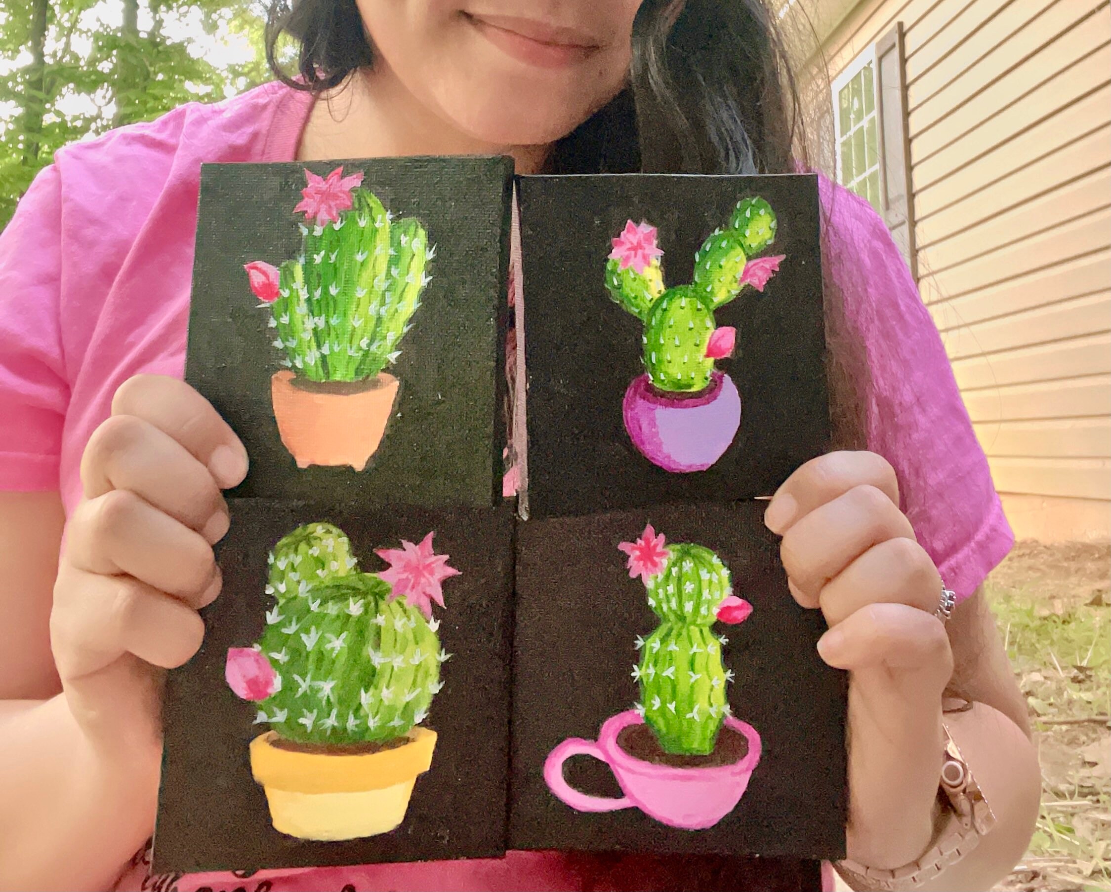 92 Cacti ideas  cactus art, cactus paintings, cactus painting