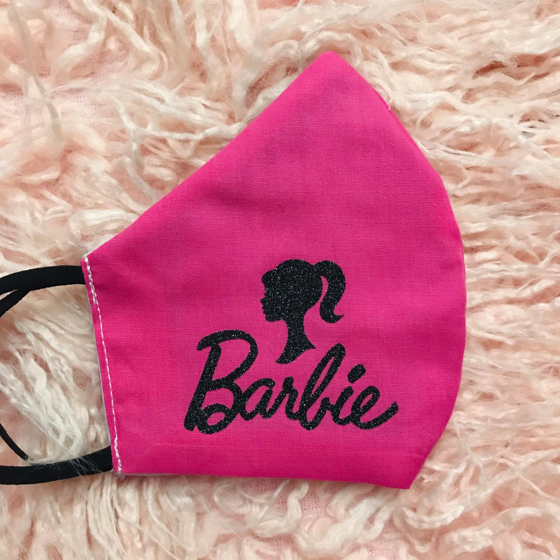 Barbie Face Mask 3 Layers with filter Pocket Etsy