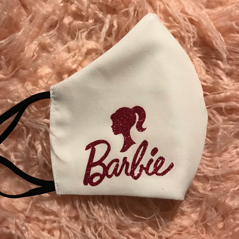 Barbie Face Mask 3 Layers with filter Pocket | Etsy