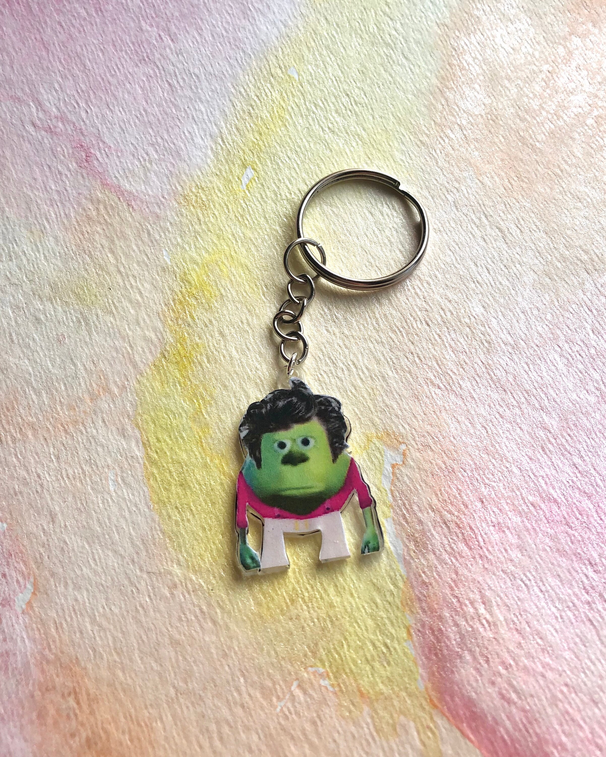 Harry Mike Wazowski Meme Keychain Etsy