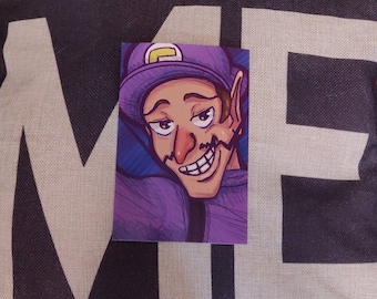 Waluigi postcard print