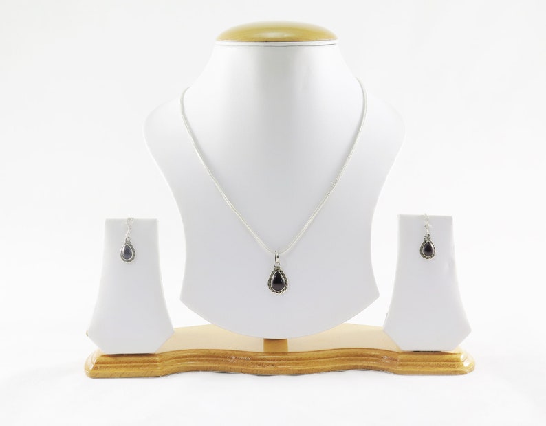 Silver Pendant and Earring Set Combo- 6