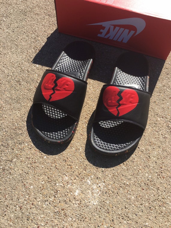 paint splatter nike slides