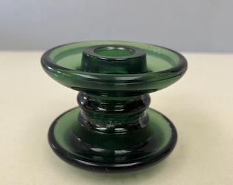 L ELECTRO VERRE A21 Glass Insulator Electrical Spool rich green solid glass, very good condition REF 15