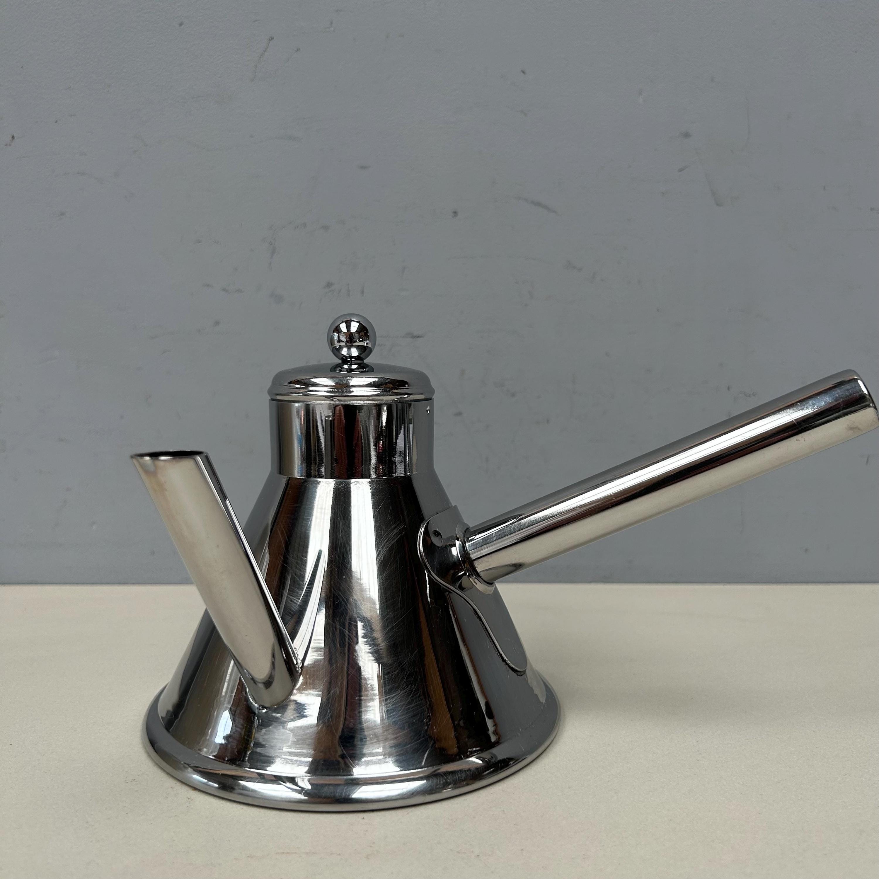Mauviel 1830 vintage stainless steel coffee pot kettle chocolatier polished finish good condition