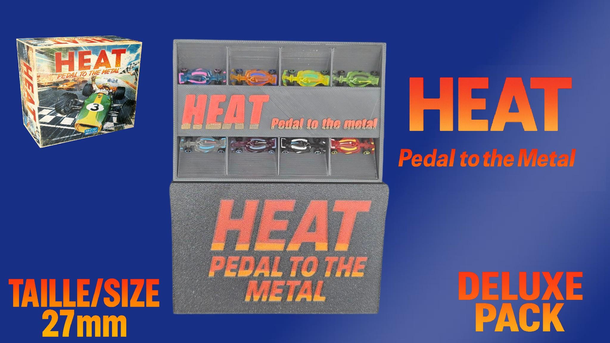 Voitures Peintes Pour Jeu Heat : Pedal To The Metal - 8 Miniatures 27mm - Neuves