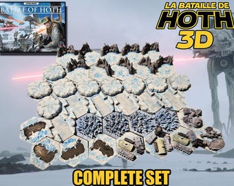 La Bataille de Hoth 3D – Kit complet de tuiles 3D Star Wars Hoth Battle 3D – Full Set of 3D Tiles