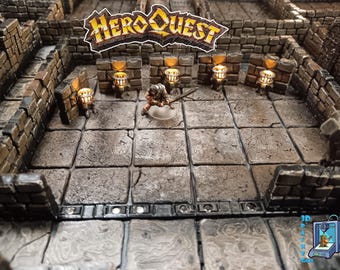HeroQuest Dungeon LED Wall Torches - Hand Painted 3D Accessory