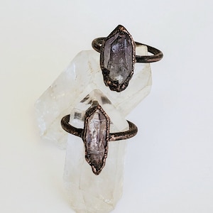 Veracruz Amethyst Ring, Raw Amethyst Custom Ring, Copper Electroformed Ring, Raw Stone Ring