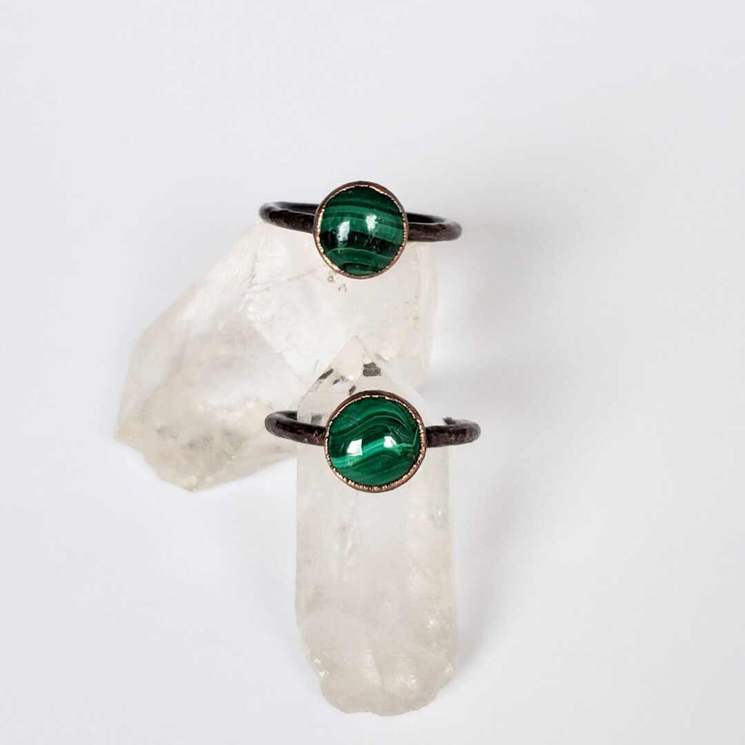 Bianca Resin Ring, Malachite main image 0